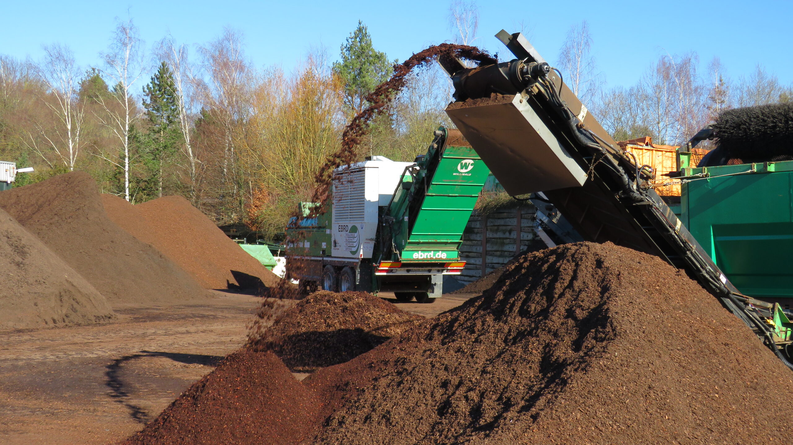 Rindenmulch am Band